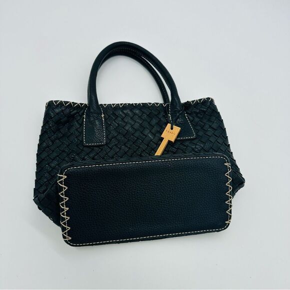 Fossil Black Leather Small Tote Bag with Structured Design - Picture 5 of 10